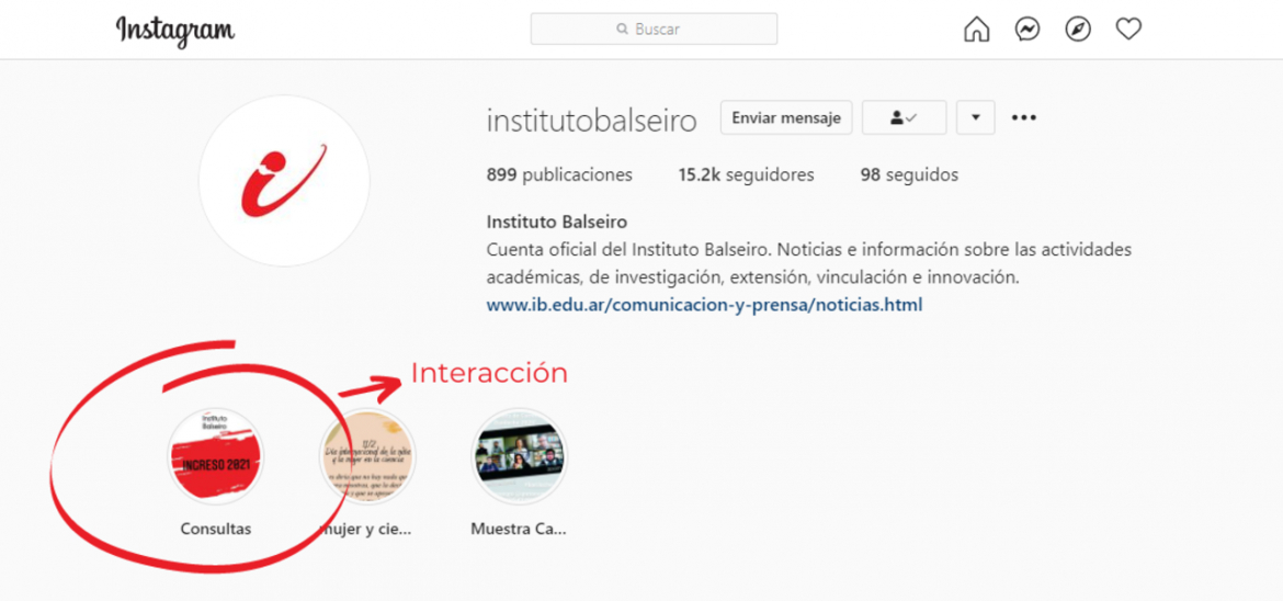 La cuenta de Instagram del Balseiro fue un espacio para “Preguntas y respuestas”