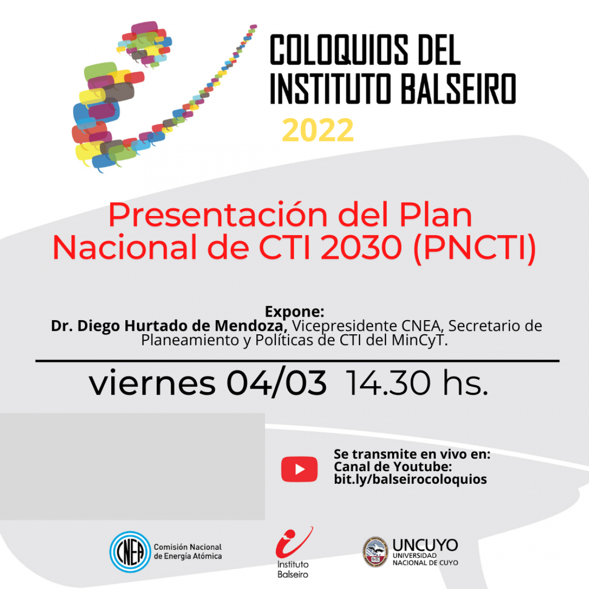 Coloquio del 04/03: Presentación del Plan Nacional de CTI 2030