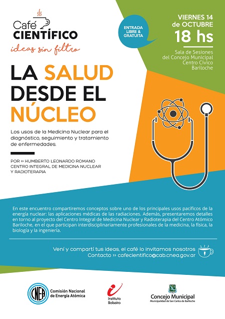 CAFÉ CIENTÍFICO DE OCTUBRE: Energía nuclear aplicada a la salud, ¿cómo nos curan las radiaciones?