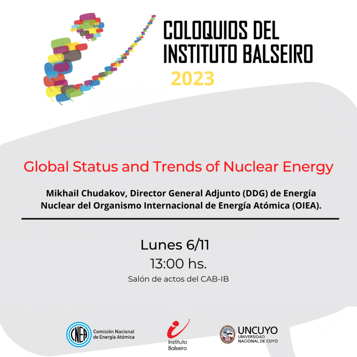 Coloquio del 6/11: Global Status and Trends of Nuclear Energy