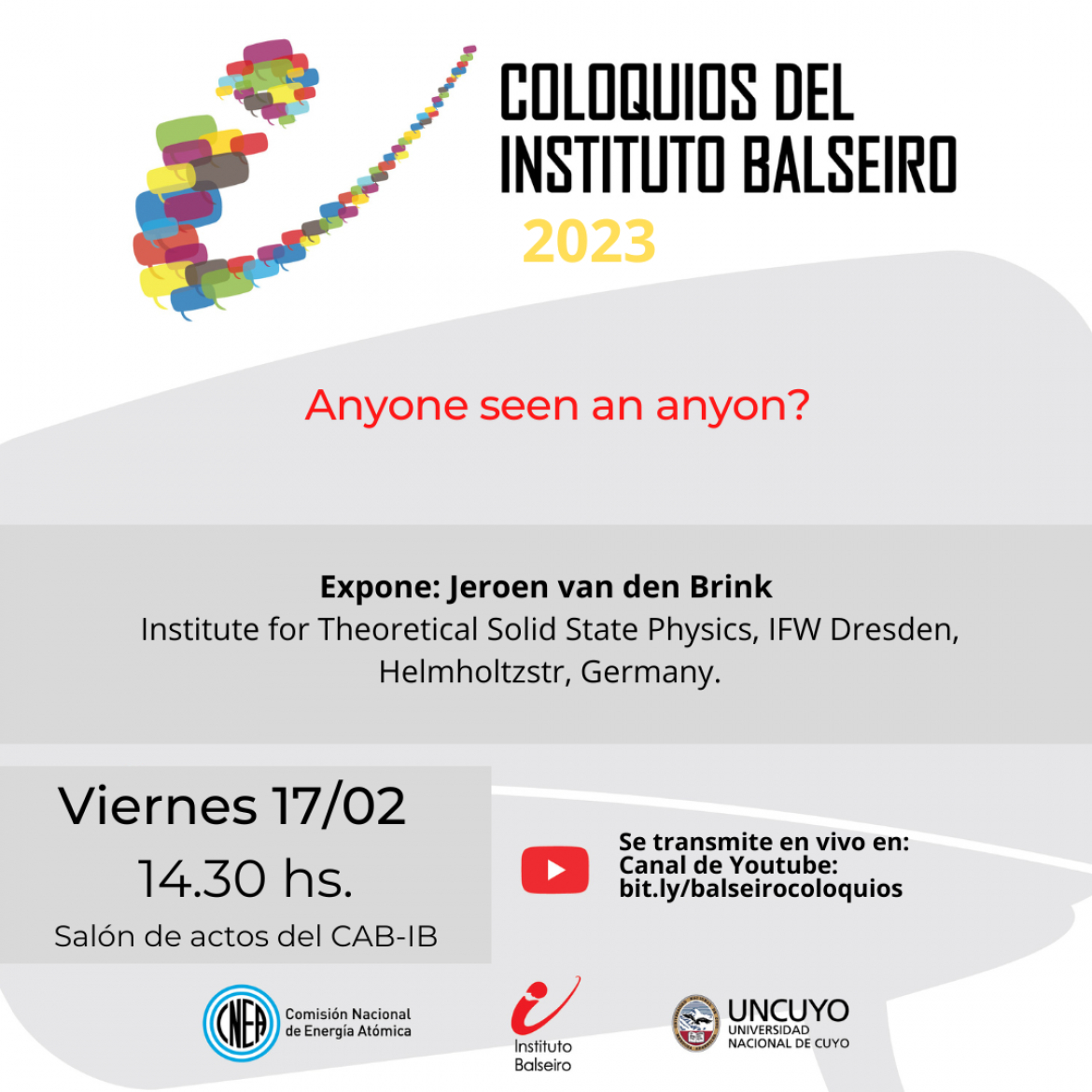 COLOQUIO DEL 17/2: Anyone seen an anyon?