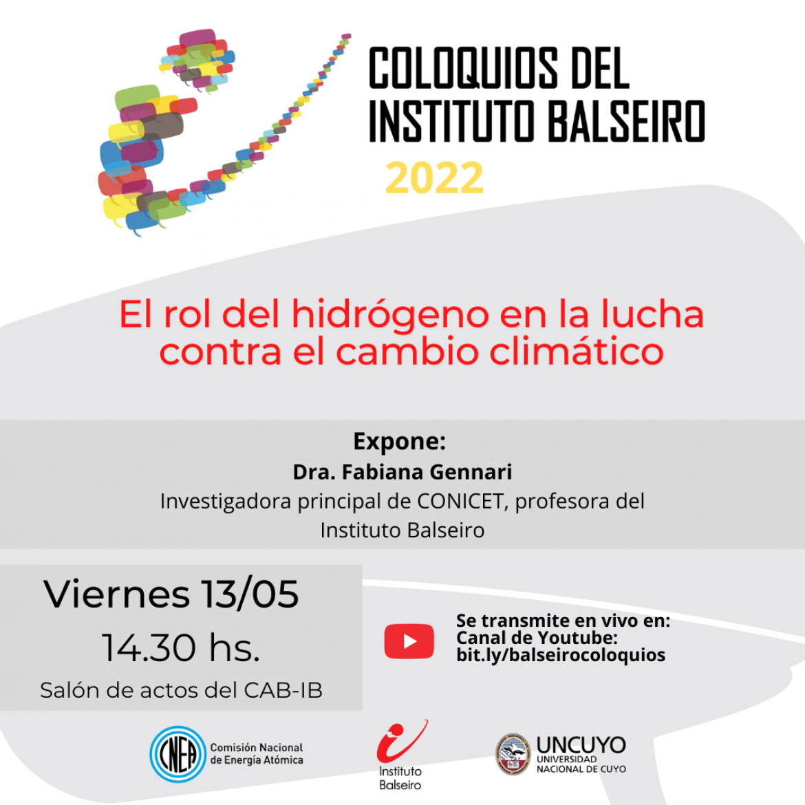 COLOQUIO DEL 13/05: El rol del hidrógeno en la lucha contra el cambio climático