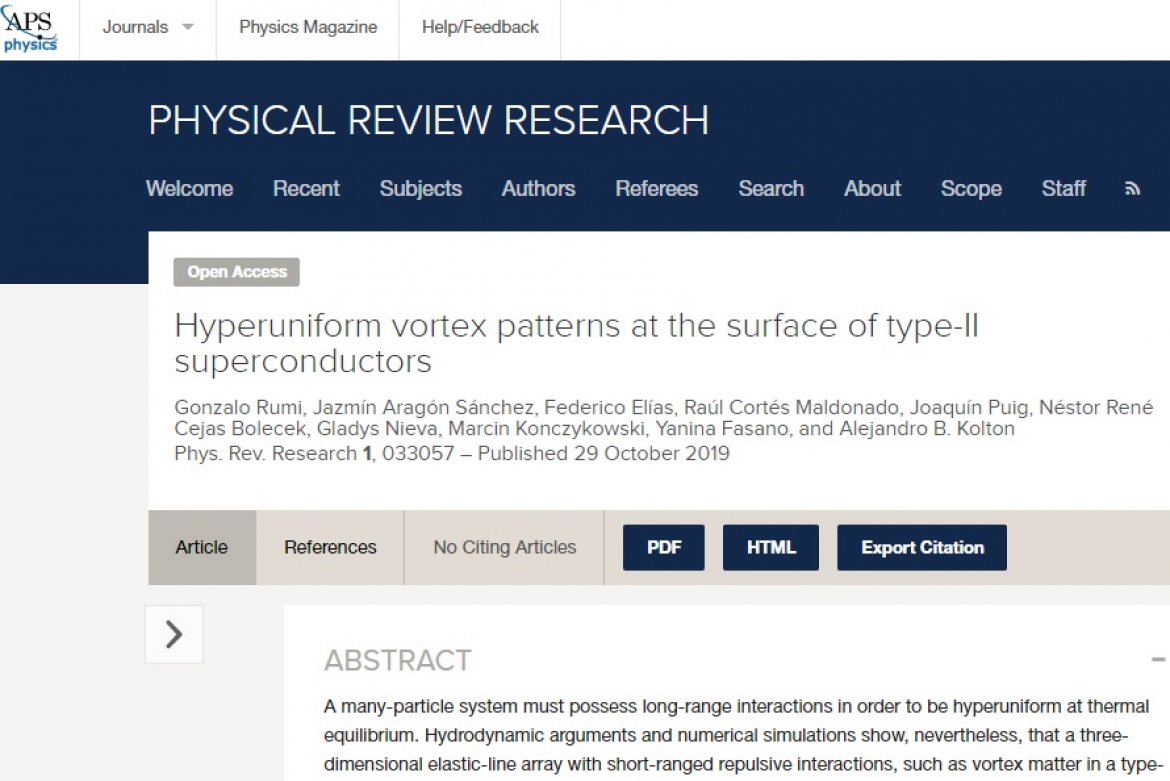 Papers en primera persona: estudio de “vórtices” en superconductores