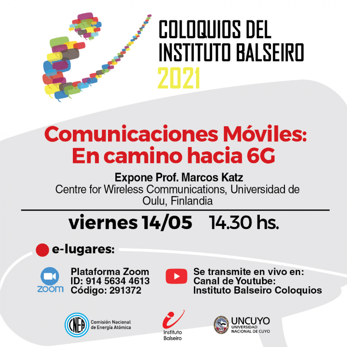 COLOQUIO DEL VIERNES 14/5 -- Comunicaciones Móviles: En camino hacia 6G