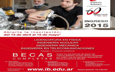 EL BALSEIRO ABRE INSCRIPCIONES 2015 A SUS CARRERAS DE GRADO EN FÍSICA E INGENIERÍA