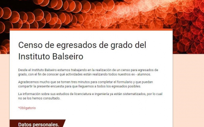 EL BALSEIRO REALIZA UN CENSO DE EGRESADOS DE SUS CARRERAS DE GRADO
