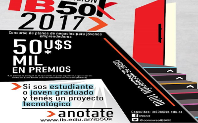 SE BUSCAN JÓVENES EMPRENDEDORES: YA ABRIÓ LA VII EDICIÓN DEL CONCURSO IB50K