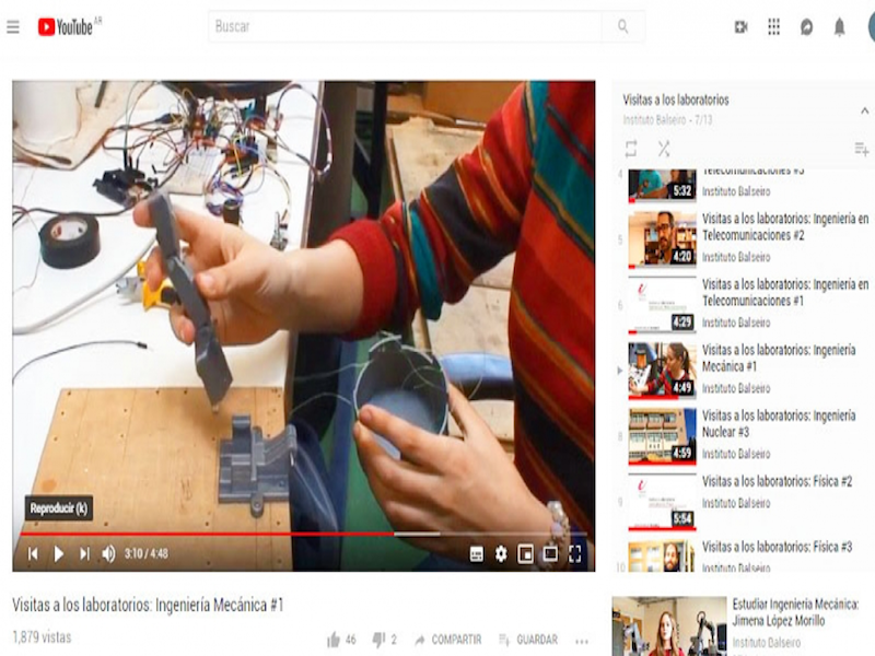 VISITAS A LOS LABORATORIOS: DOCENTES Y ESTUDIANTES DEL BALSEIRO MUESTRAN SUS INVESTIGACIONES EN YOUTUBE