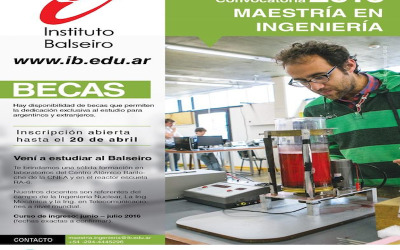 EL BALSEIRO INSCRIBE EN LA MAESTRÍA EN INGENIERÍA